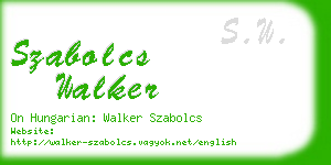 szabolcs walker business card